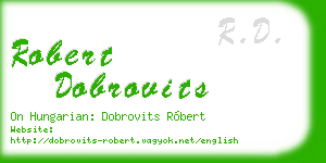 robert dobrovits business card